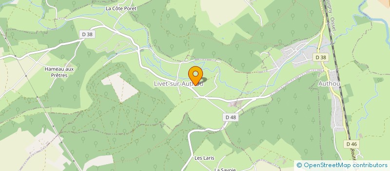 localisation de l'entreprise LES ARTSLIVETS  LIVET-SUR-AUTHOU