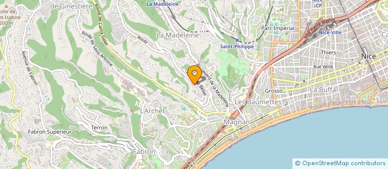 localisation de l'entreprise LES ARUMS BLEUS à NICE