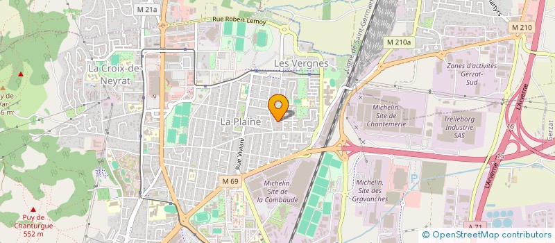 localisation de l'entreprise LES ARVERNES  CLERMONT-FERRAND