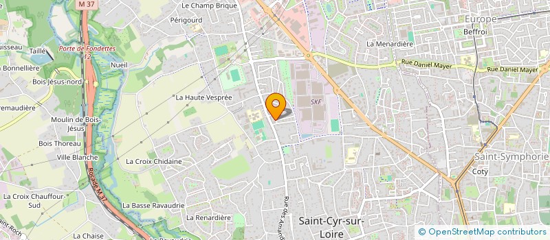 localisation de l'entreprise LES ARVERNES  SAINT-CYR-SUR-LOIRE