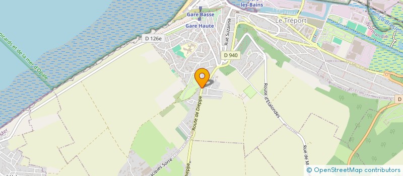 localisation de l'entreprise LES AS  LE TREPORT