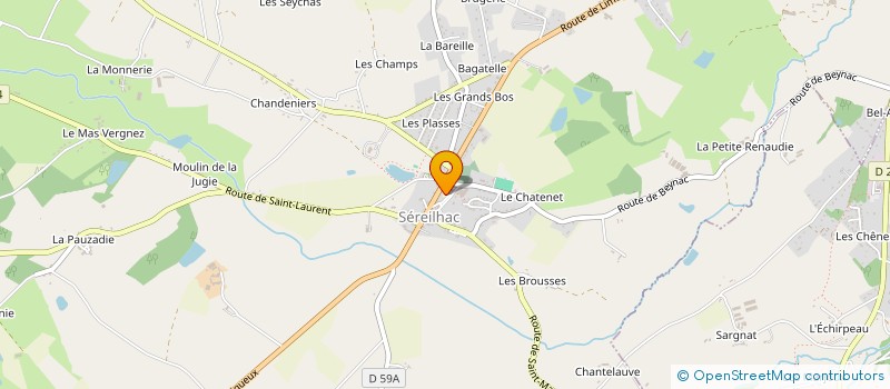 localisation de l'entreprise LES AS à SEREILHAC