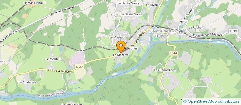 localisation de l'entreprise LES AS  SAINT-PRIEST-TAURION