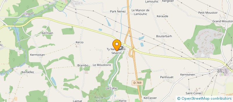 localisation de l'entreprise LES ASSOCIATIONS DU CENTRE DE KERFLEAU à CAUDAN