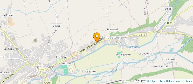 localisation de l'entreprise LES ASTIER  SAINT-BARTHELEMY