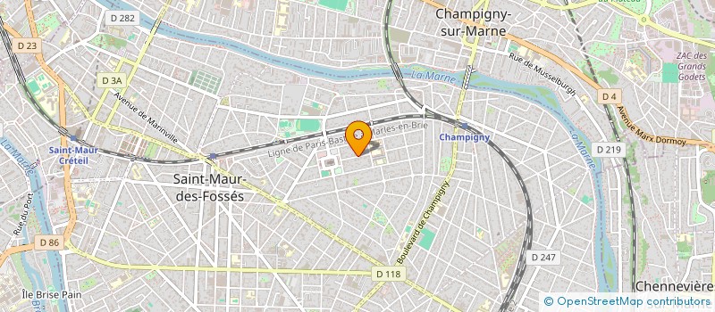 localisation de l'entreprise LES ASTREALES à ST MAUR DES FOSSES