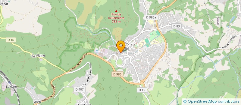 localisation de l'entreprise LES ATELIERS 3 D DE VOLVIC à VOLVIC