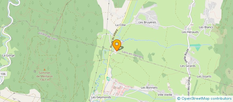 localisation de l'entreprise LES ATELIERS  LANS-EN-VERCORS