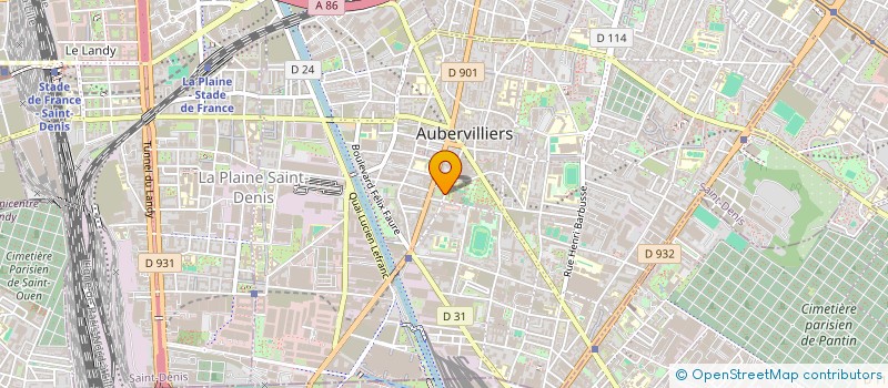 localisation de l'entreprise LES ATELIERS #93  AUBERVILLIERS