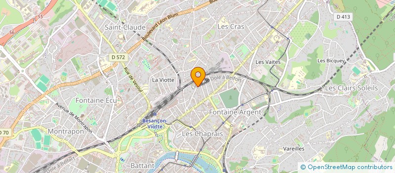 localisation de l'entreprise LES ATELIERS  BESANCON