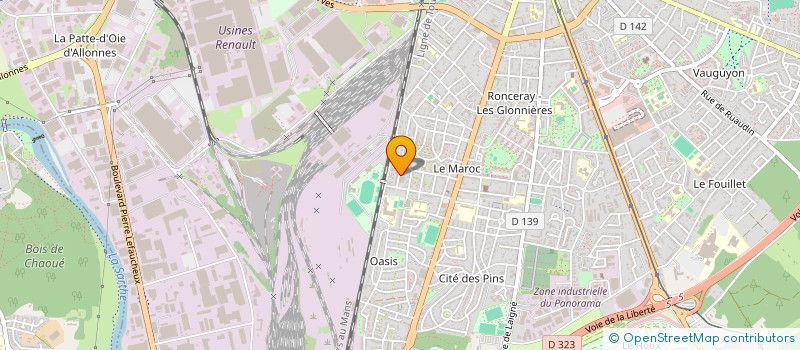 localisation de l'entreprise LES ATELIERS ARC EN CIEL à LE MANS