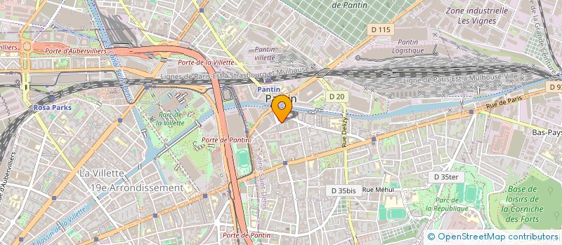 localisation de l'entreprise LES ATELIERS AUDIOVISUELS à PANTIN