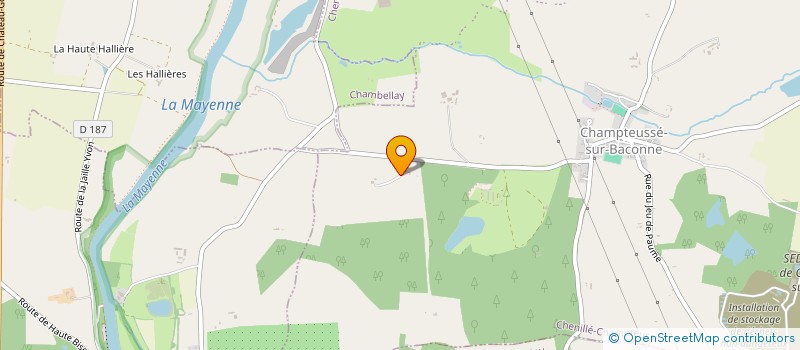 localisation de l'entreprise LES ATELIERS BODINIER  CHENILLE-CHAMPTEUSSE