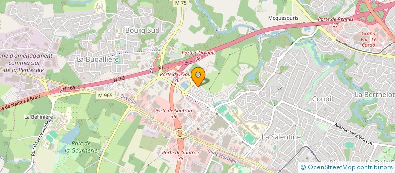 localisation de l'entreprise LES ATELIERS BONHEUR à ORVAULT