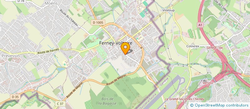 localisation de l'entreprise LES ATELIERS BUISSONNIERS à FERNEY-VOLTAIRE