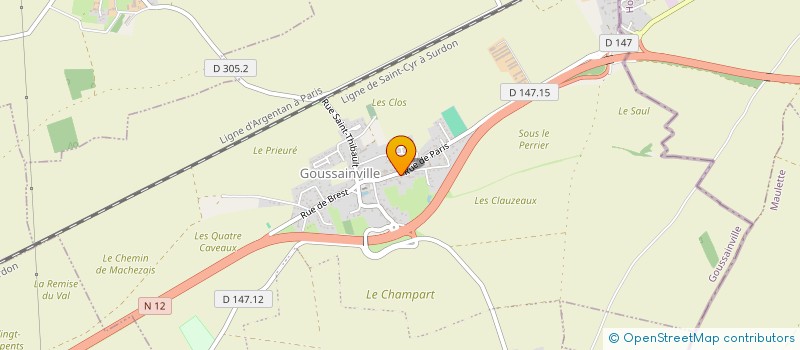 localisation de l'entreprise LES ATELIERS CHOREGRAPHIQUES HOUDANAIS à GOUSSAINVILLE