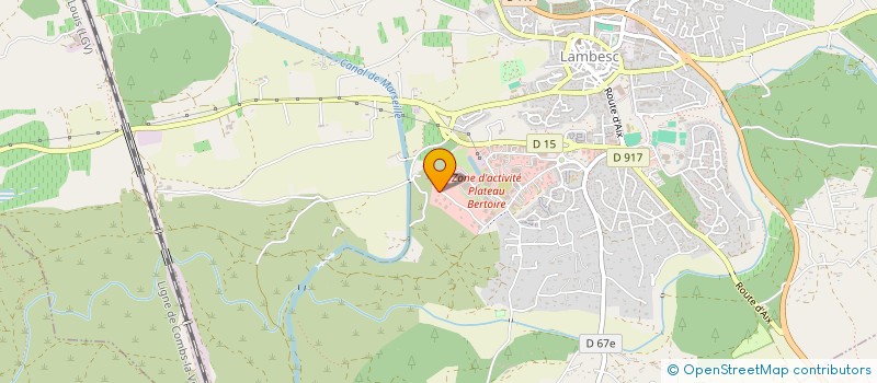 localisation de l'entreprise LES ATELIERS COLOURS  LAMBESC