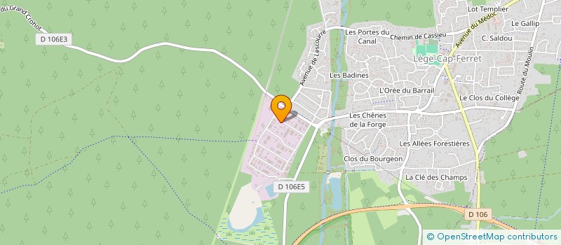 localisation de l'entreprise LES ATELIERS COMPOSITES à LEGE-CAP-FERRET