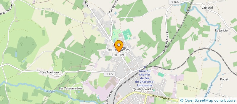 localisation de l'entreprise LES ATELIERS CREONS ENSEMBLE  TERRES-DE-HAUTE-CHARENTE