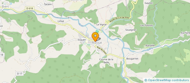 localisation de l'entreprise LES ATELIERS CULINAIRES DE MASSAT à MASSAT