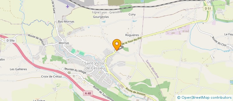 localisation de l'entreprise LES ATELIERS CULTURELS DU VILLAGE à MONTAGNIEU
