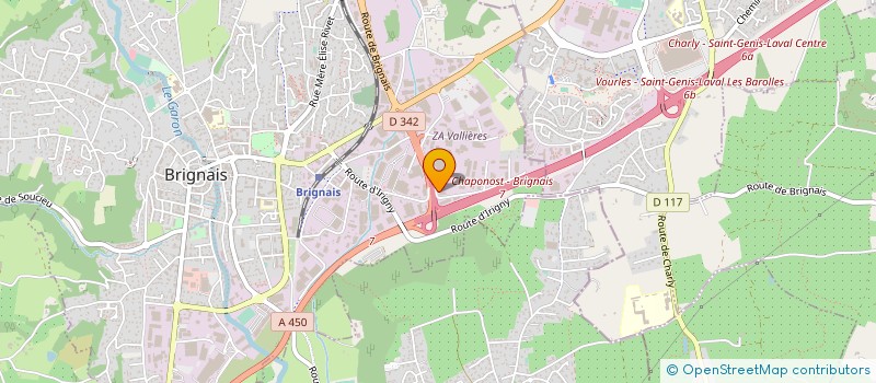 localisation de l'entreprise LES ATELIERS D'ALFRED à BRIGNAIS