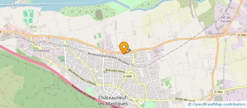 localisation de l'entreprise LES ATELIERS D'ANTOINE à CHATEAUNEUF-LES-MARTIGUES