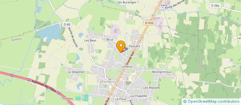 localisation de l'entreprise LES ATELIERS D'ANTONIN à FEILLENS