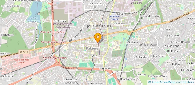localisation de l'entreprise LES ATELIERS D'ARBWIN à JOUE-LES-TOURS