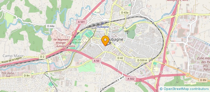 localisation de l'entreprise LES ATELIERS D'ARCHITECTURE DE L'ARC à AUBAGNE