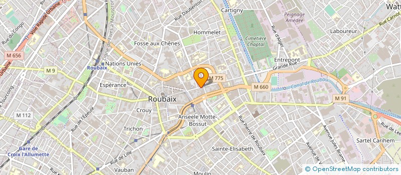 localisation de l'entreprise LES ATELIERS D'ART DE BEYNE  ROUBAIX