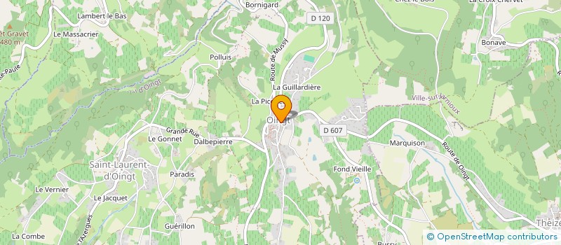 localisation de l'entreprise LES ATELIERS D'ART DE OINGT à VAL D'OINGT