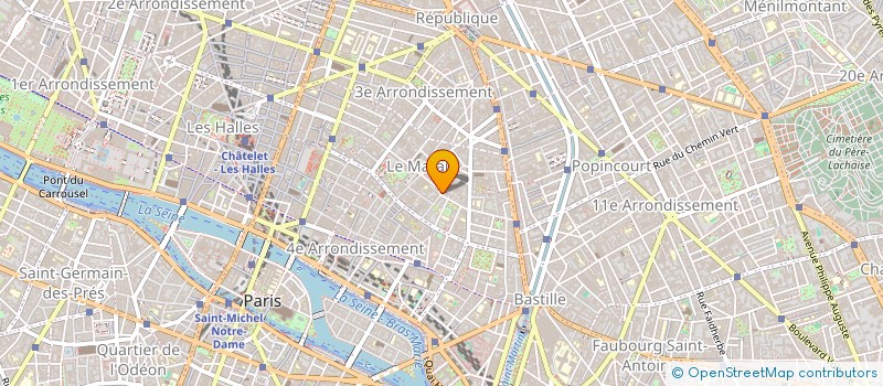 localisation de l'entreprise LES ATELIERS D'ORIGINE à PARIS