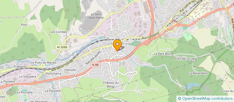 localisation de l'entreprise LES ATELIERS D'ULYSSE  LA RICAMARIE