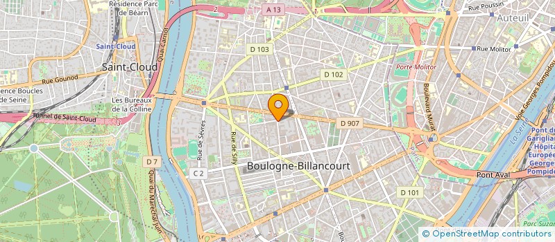 localisation de l'entreprise LES ATELIERS DE à BOULOGNE-BILLANCOURT