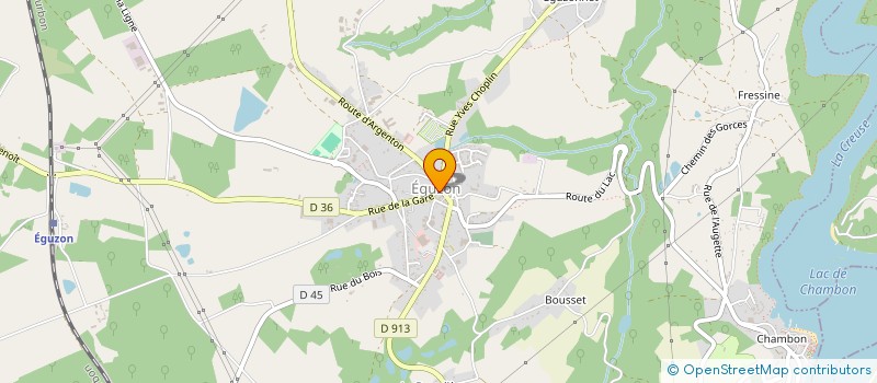 localisation de l'entreprise LES ATELIERS DE CELINE à EGUZON-CHANTOME