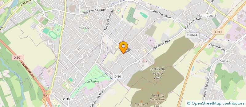 localisation de l'entreprise LES ATELIERS DE CELINE  HAILLICOURT