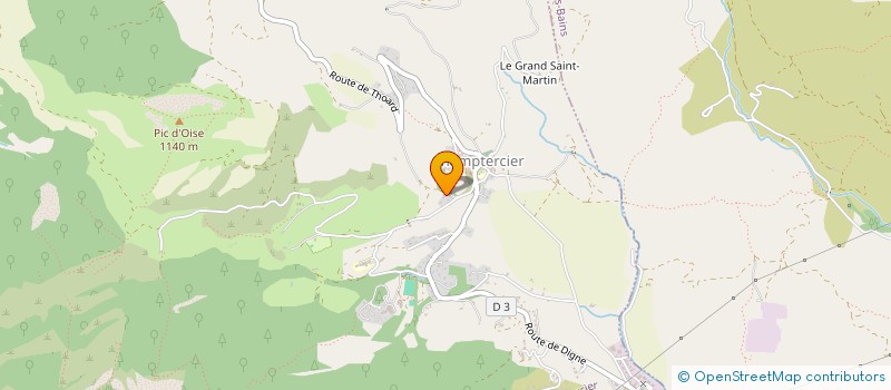 localisation de l'entreprise LES ATELIERS DE CHAMPTERCIER  CHAMPTERCIER