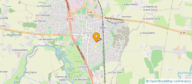 localisation de l'entreprise LES ATELIERS DE CREATION  VERN-SUR-SEICHE