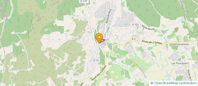 localisation de l'entreprise LES ATELIERS DE GORDES  GORDES