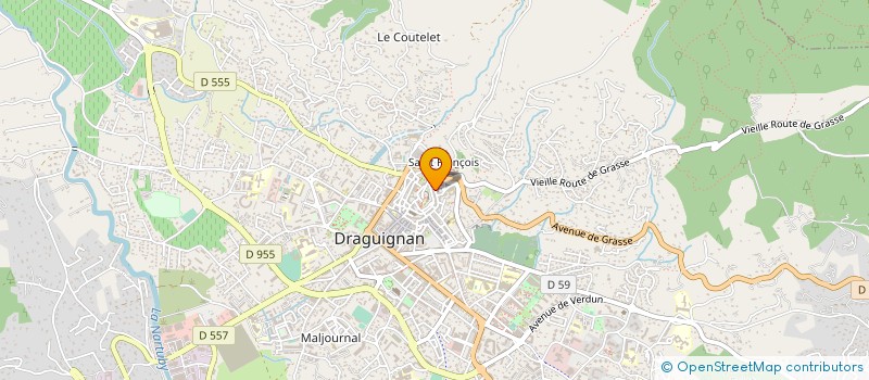 localisation de l'entreprise LES ATELIERS DE GUILLAUME ET JULIA  DRAGUIGNAN