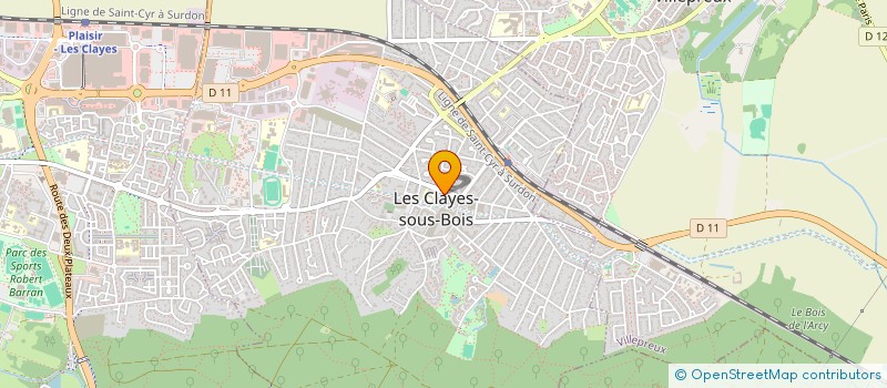 localisation de l'entreprise LES ATELIERS DE L'AUDITION LES CLAYES à LES CLAYES-SOUS-BOIS