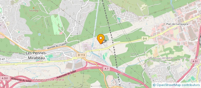 localisation de l'entreprise LES ATELIERS DE L ECLAIRAGE à LES PENNES-MIRABEAU