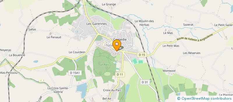 localisation de l'entreprise LES ATELIERS DE L ESPERLUETTE à NEXON