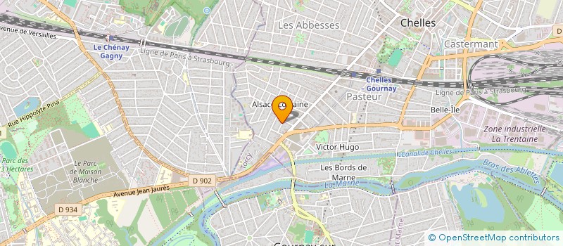 localisation de l'entreprise LES ATELIERS DE L'OURCQ  CHELLES