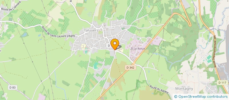 localisation de l'entreprise LES ATELIERS DE LA BATIE  SAINT LAURENT D'AGNY