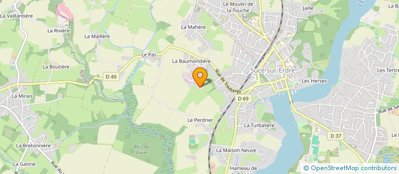 localisation de l'entreprise LES ATELIERS DE LA BAUMONDIERE  SUCE-SUR-ERDRE