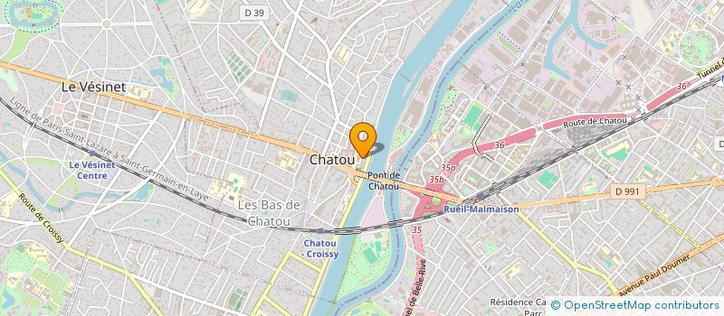 localisation de l'entreprise LES ATELIERS DE LA BOUCLE  CHATOU