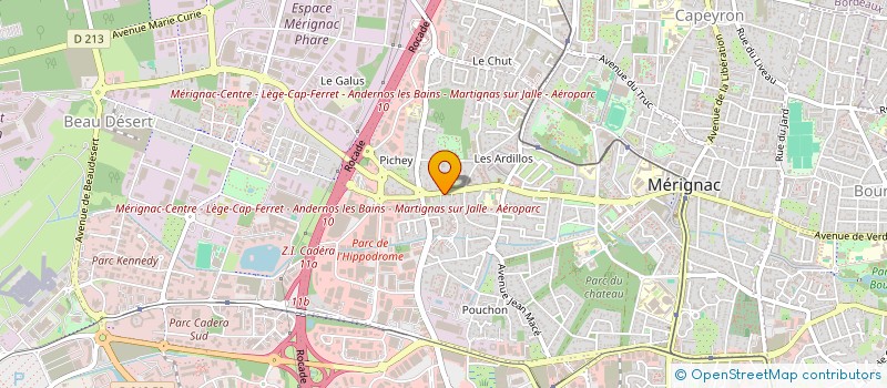 localisation de l'entreprise LES ATELIERS DE LA FORME  MERIGNAC