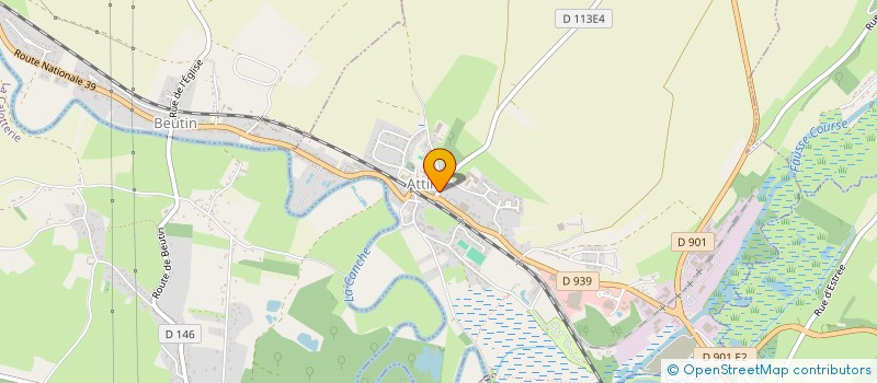 localisation de l'entreprise LES ATELIERS DE LA GRANGE  ATTIN